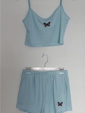 SHEIN Light Blue Lounge Set